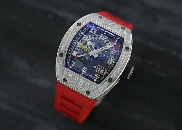 リシャールミル時計コピー代引き オートマティック オーバーサイズデイト ダイヤモンド RM029